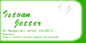 istvan jetter business card